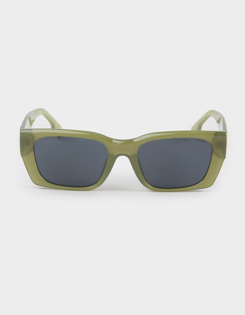 RSQ Squared Rectangle Sunglasses - AVOCADO