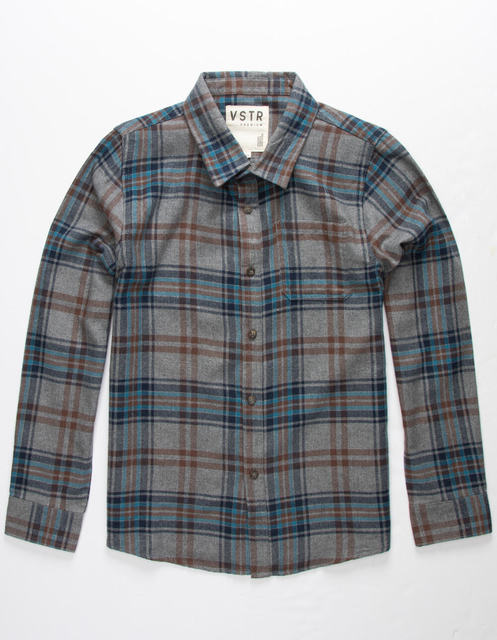 VSTR Ghost Town Boys Flannel Shirt - GRAY/MULTI | Tillys