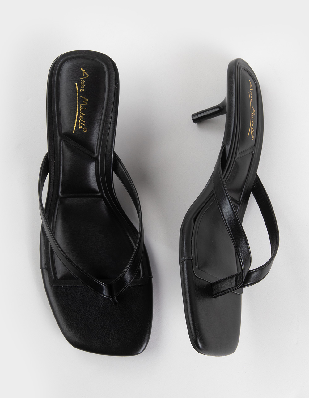 ANNE MICHELLE Daytime Kitten Womens Heels - BLACK