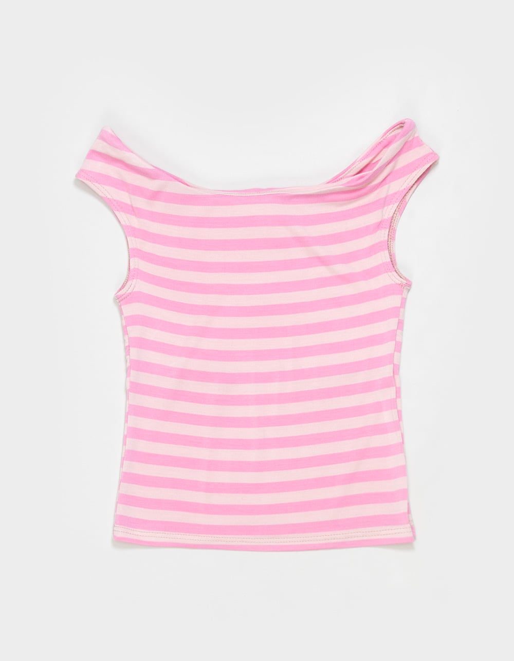 FULL TILT Off The Shoulder Girls Wide Stripe Top