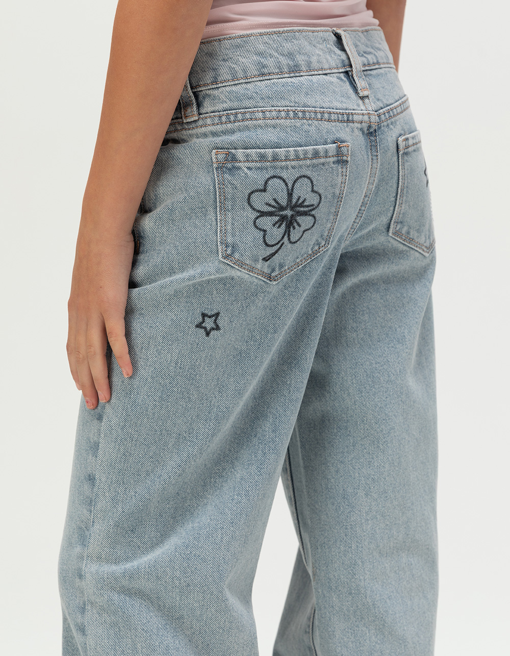 RSQ Girls Printed Jeans - LIGHT WASH