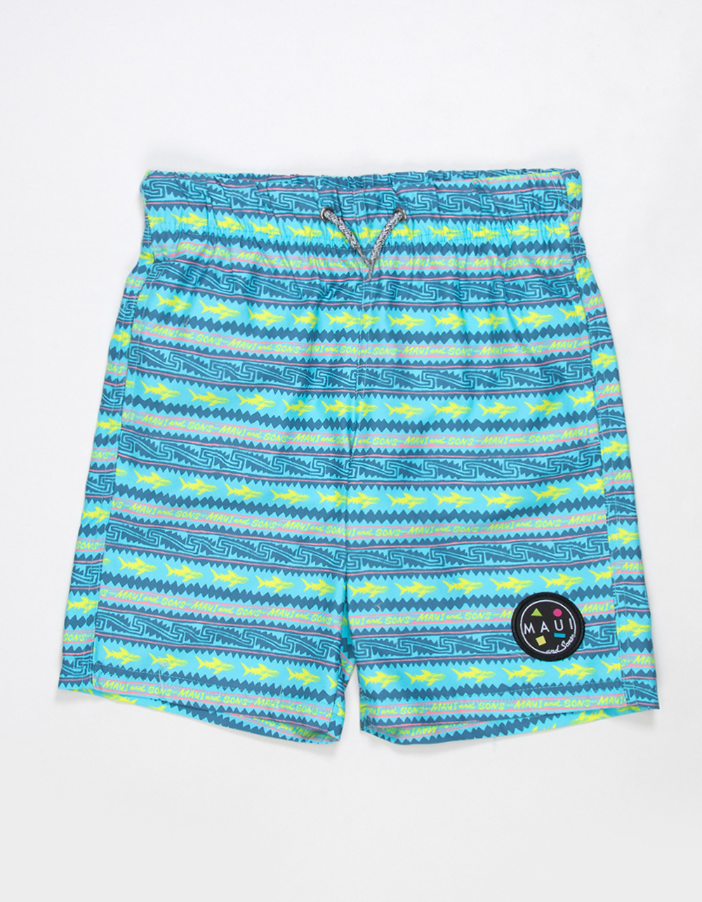 MAUI & SONS El Sharko Boys Swim Trunks - BLUE
