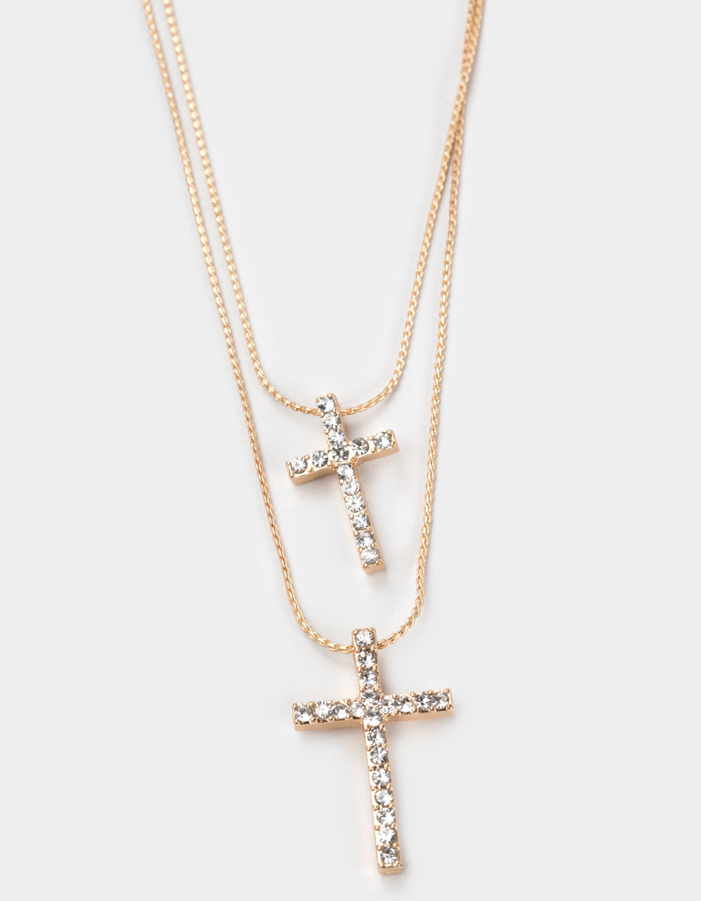 FULL TILT Layered Cross Chain Necklace - GOLD