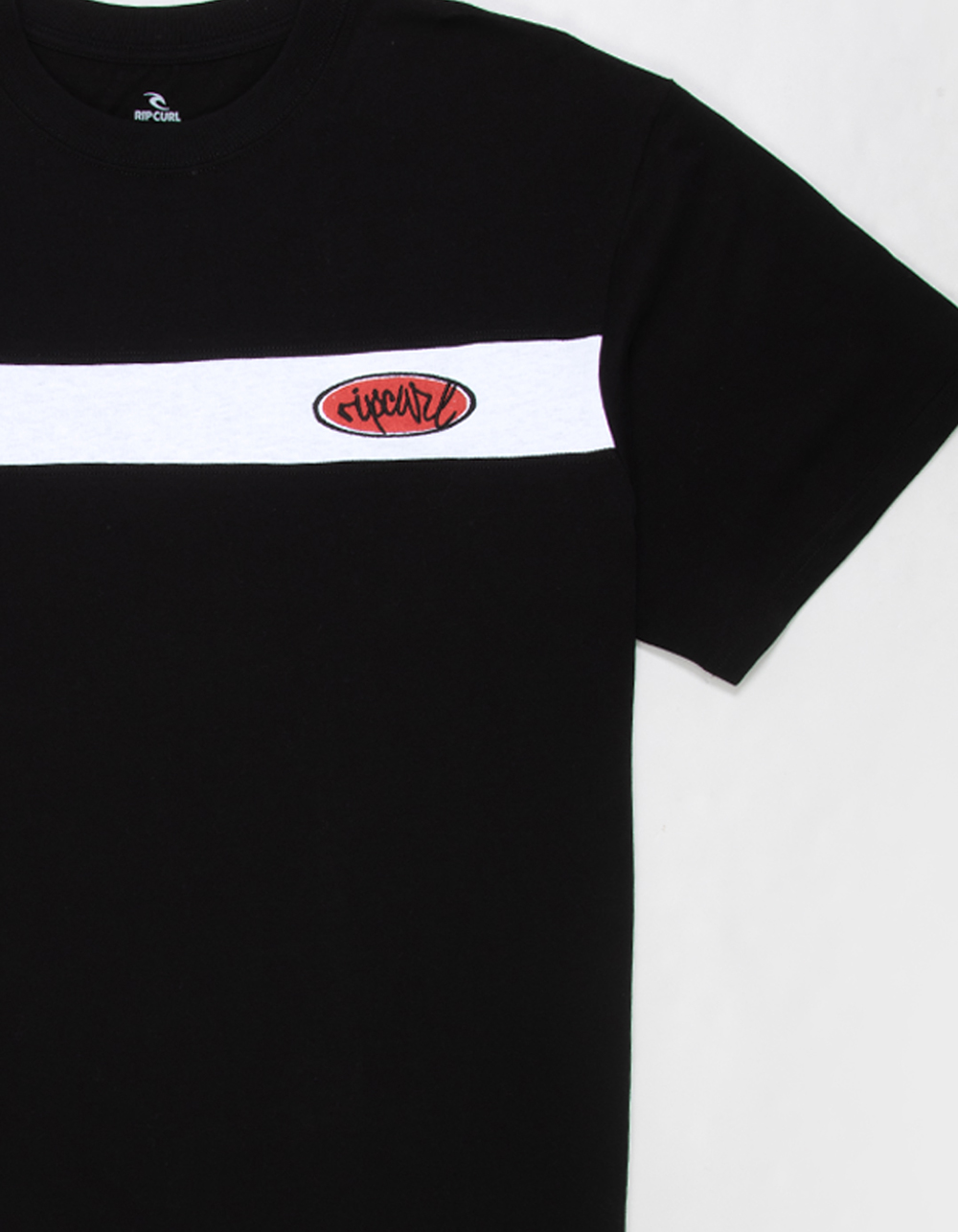 RIP CURL Script Panel Mens Tee - BLACK