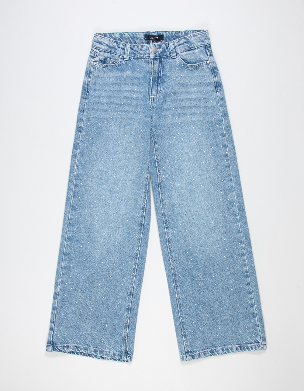 JOE'S Mia Girls Wide Leg Rhinestone Jeans - MEDIUM WASH