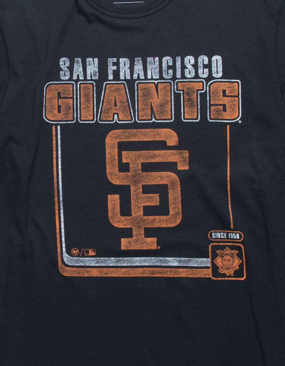 47 Black San Francisco Giants Borderline Franklin T-Shirt