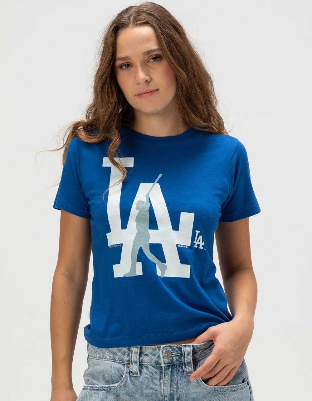 TINY TURNIP Los Angeles Dodgers Walkoff Womens Tee - BLUE