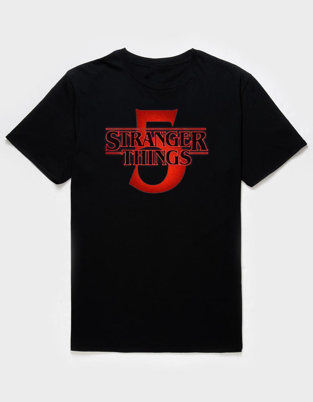 STRANGER THINGS Season 5 Glow Logo Unisex Tee - BLACK