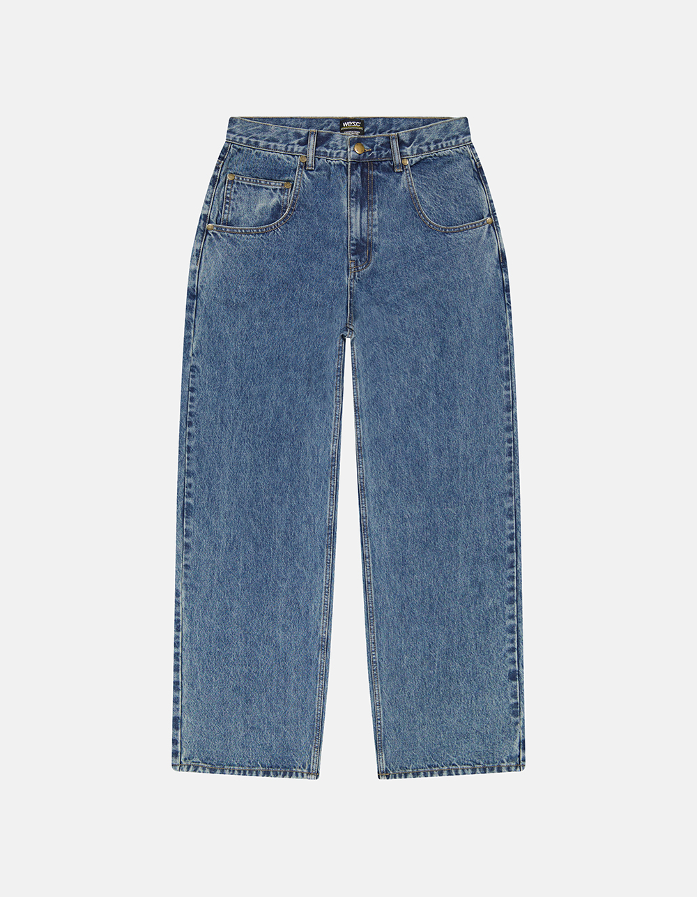 WESC Jay Wide Leg Mens Jeans - MEDIUM WASH
