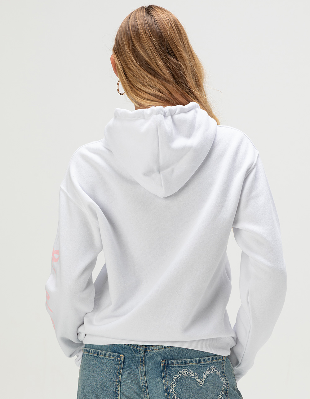 RSQ Womens 21 Bow Hoodie - WHITE