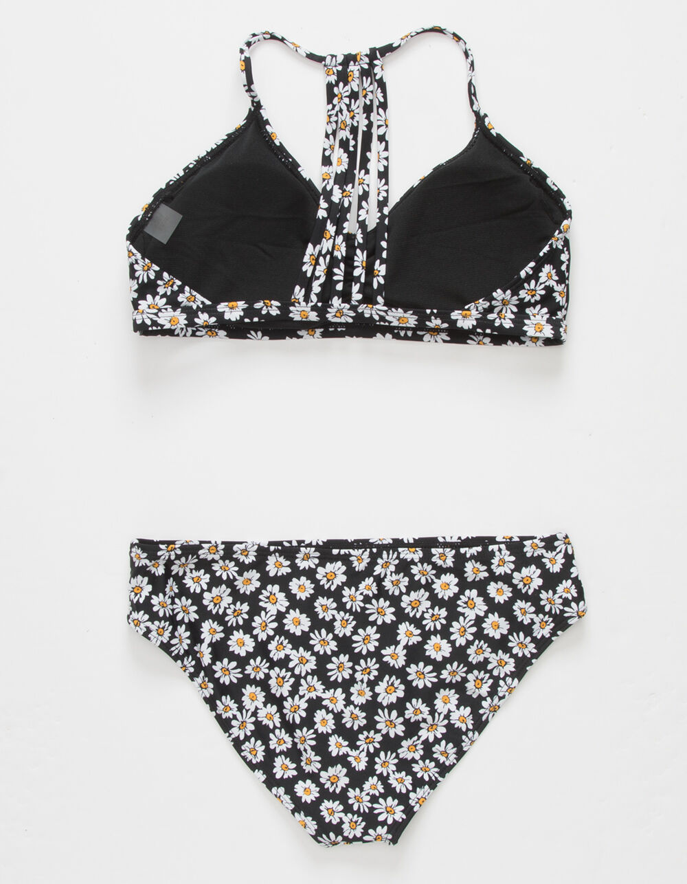FULL TILT Floral Cinch Girls Bikini Set - BLACK COMBO | Tillys