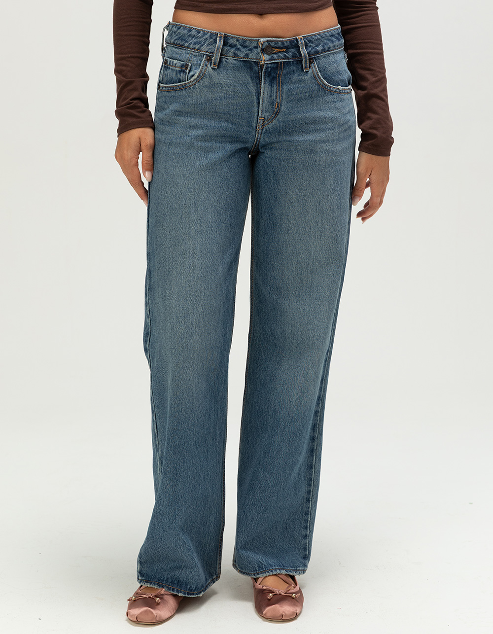 LEVI'S Premium Low Loose Womens Jeans - Rescued City MEDIUM WASH
