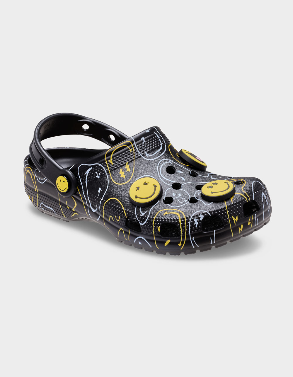 CROCS x SmileyWorld® Smiley Classic Clogs - BLACK/YELLOW