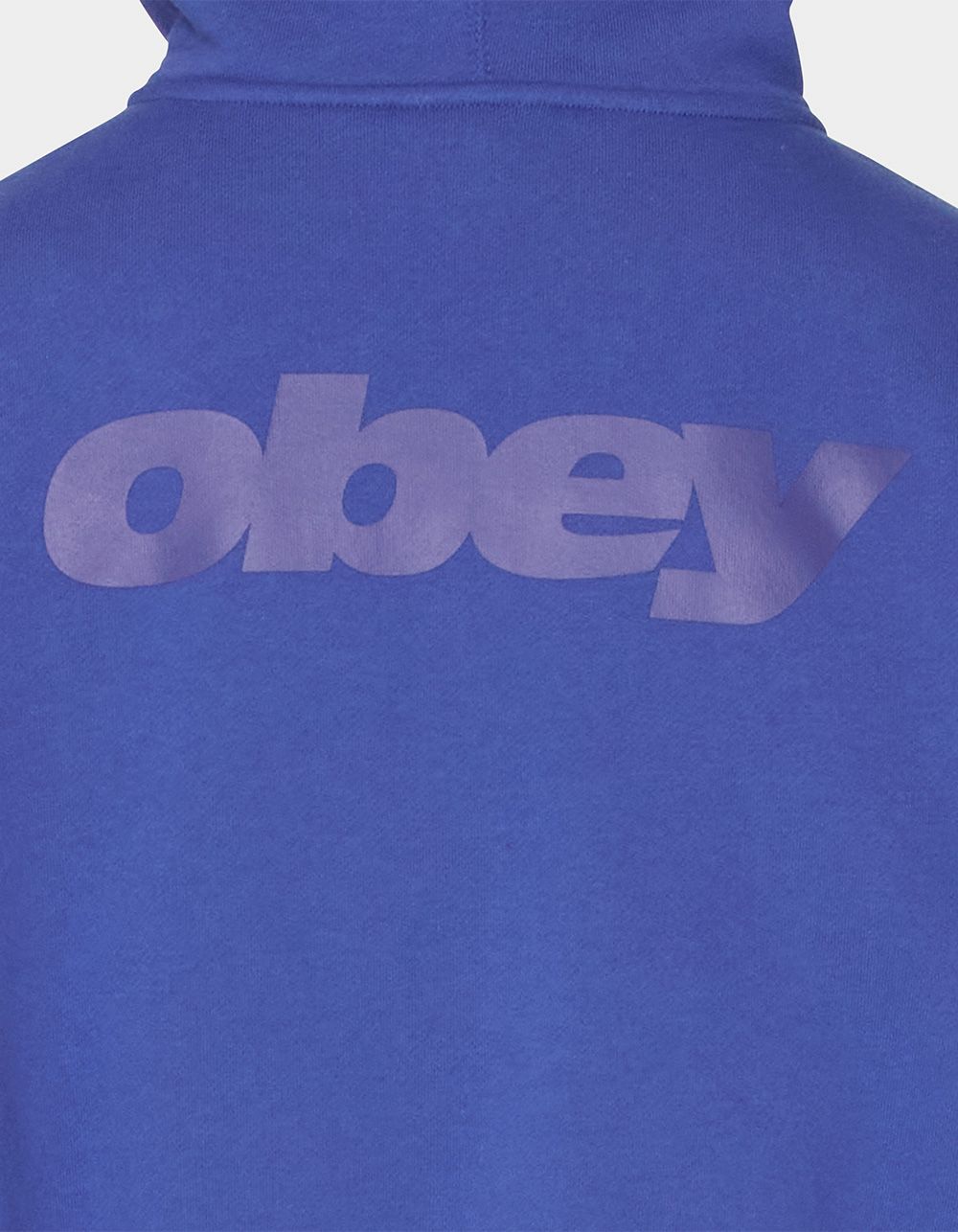 OBEY League Cropped Womens Zip Hoodie - MEDIUM BLUE