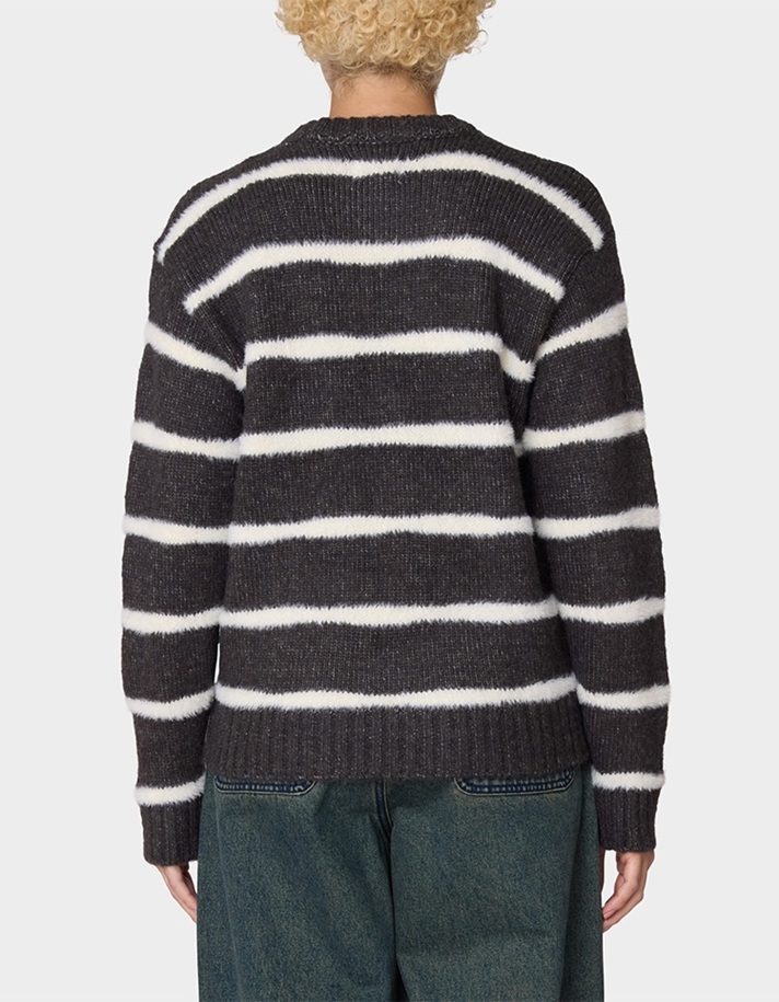 OBEY Casey Stripe Womens Sweater - CHARCOAL