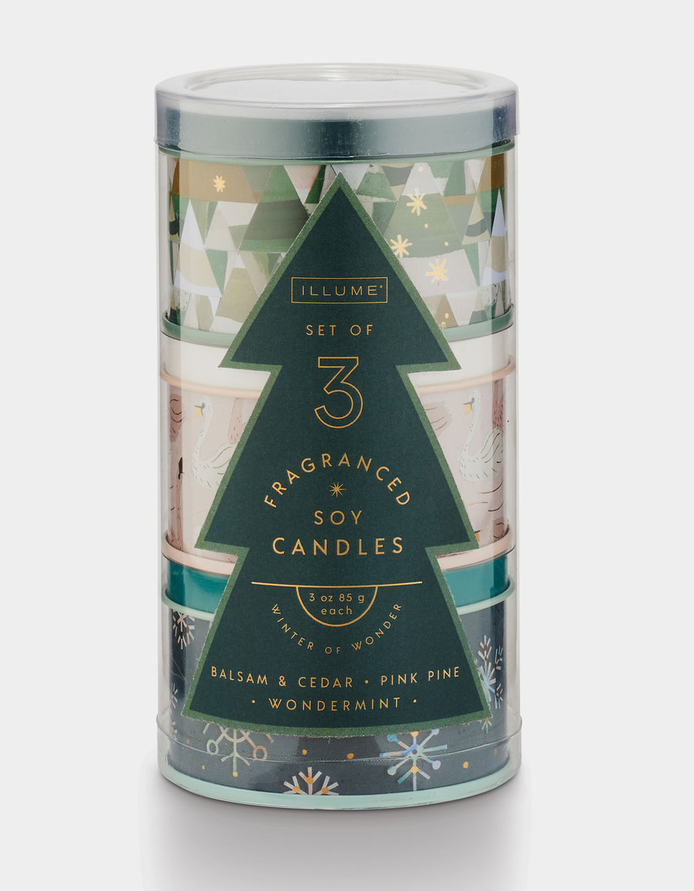 ILLUME Fa La La Mini Tin Candle Set MULTI Tillys