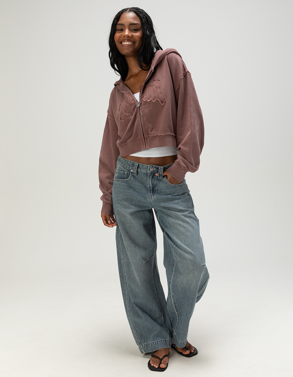 RIP CURL Archive Womens Zip-Up Hoodie - GRAPE