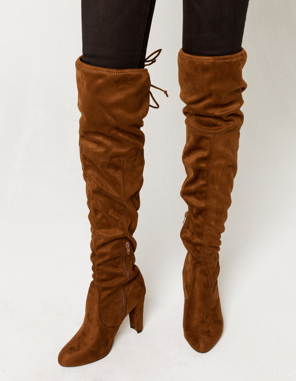 WILD DIVA Over The Knee Heeled Brown Womens Boots - BROWN | Tillys