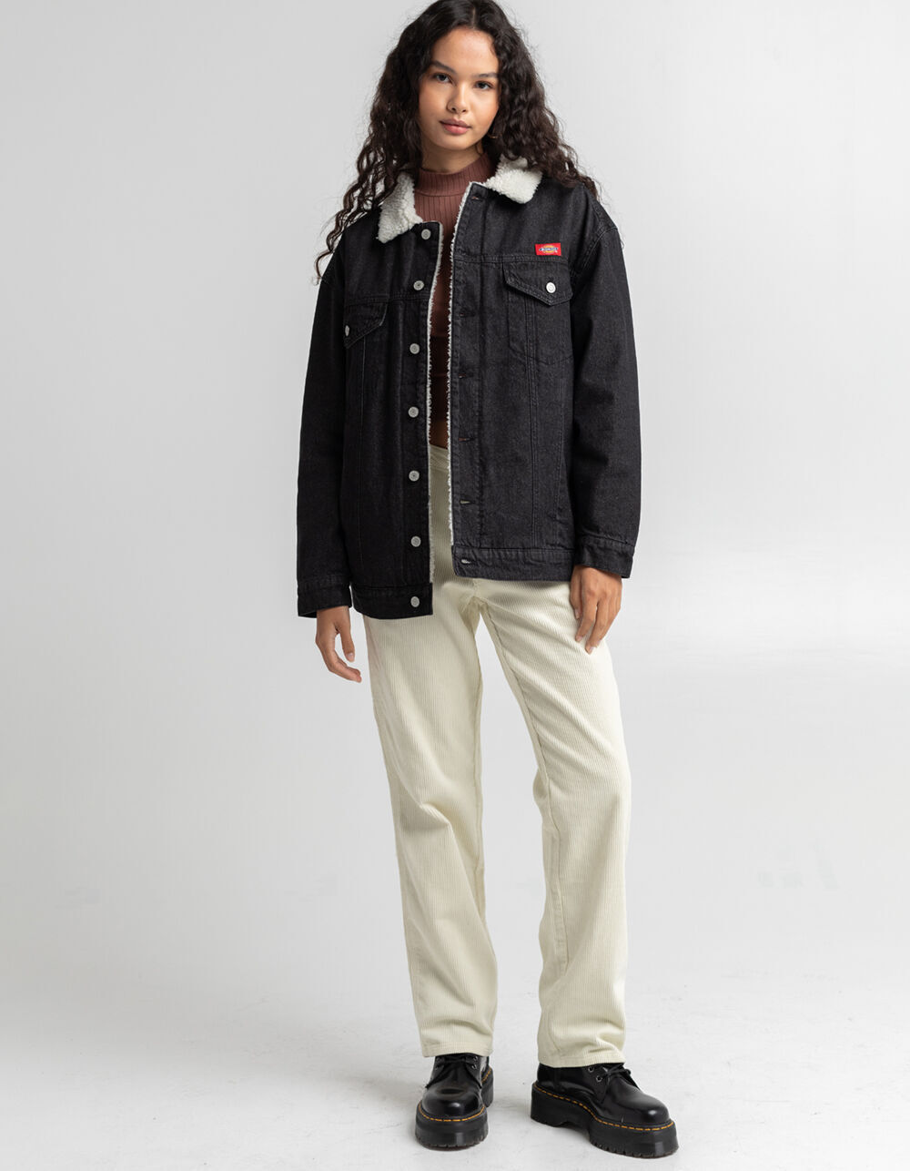 DICKIES Corduroy Womens Carpenter Pants OFF WHITE Tillys