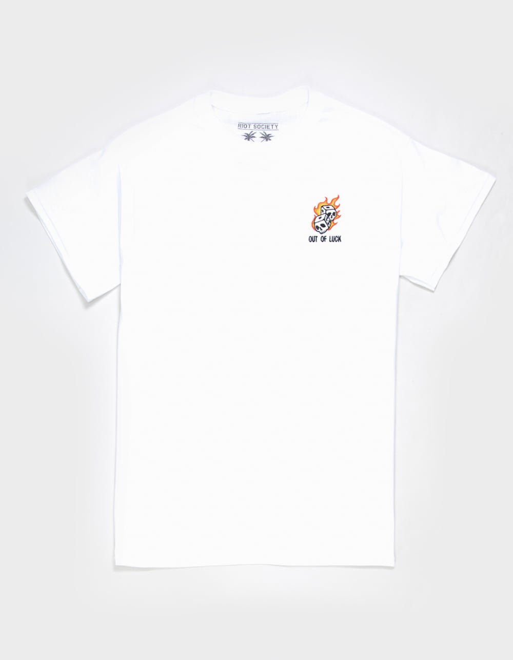 RIOT SOCIETY Out Of Luck Mens Tee - WHITE