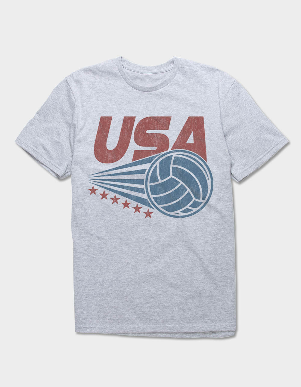 USA Volleyball Unisex Tee - HEATHER GRAY