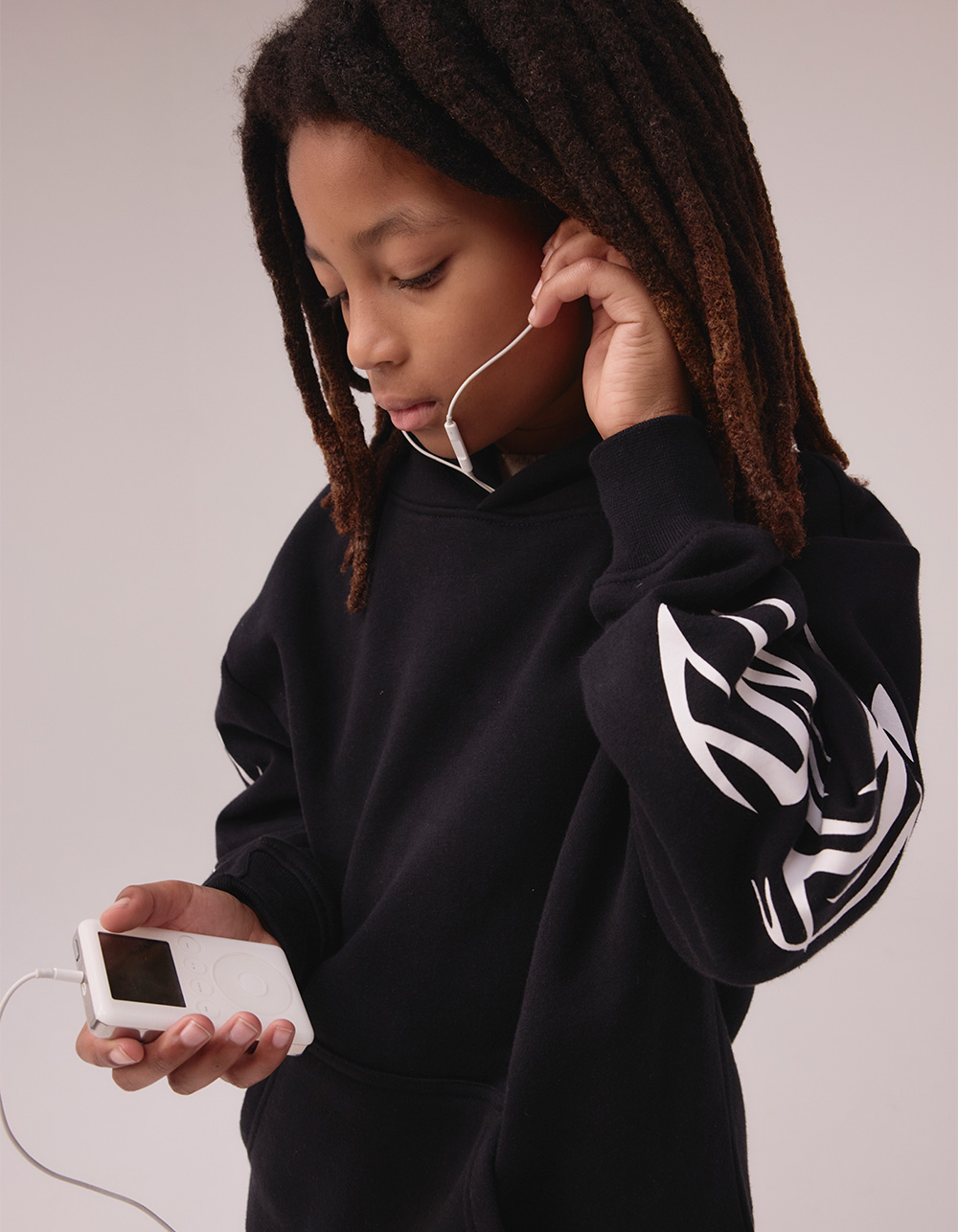 RSQ Boys Tribal Oversized Hoodie - BLACK