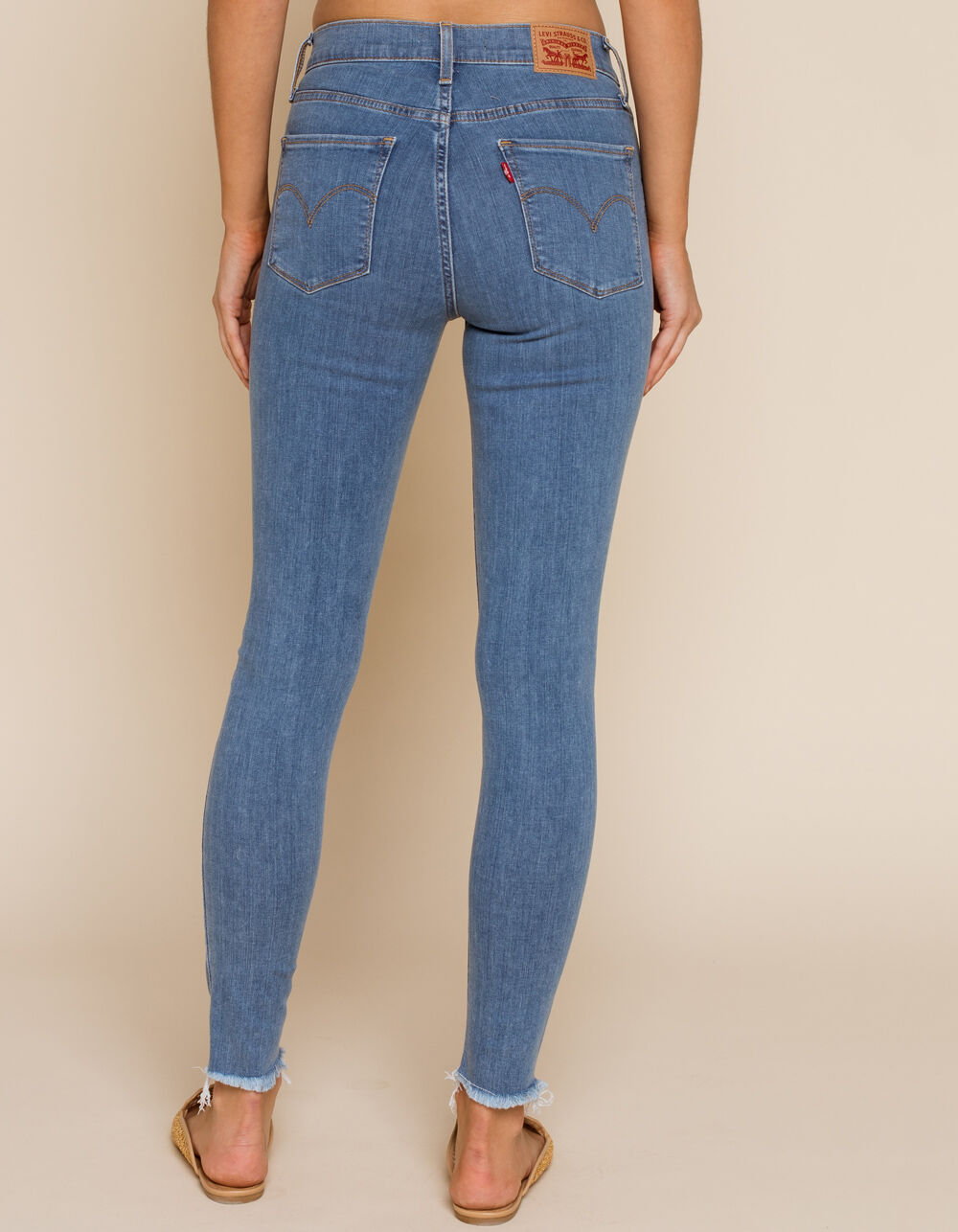 levi's 720 distressed high rise super skinny jeans