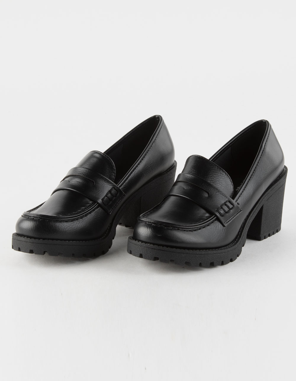 Dierbare periscoop Regenboog SODA Kinder Platform Womens Penny Loafer Shoes - BLACK | Tillys