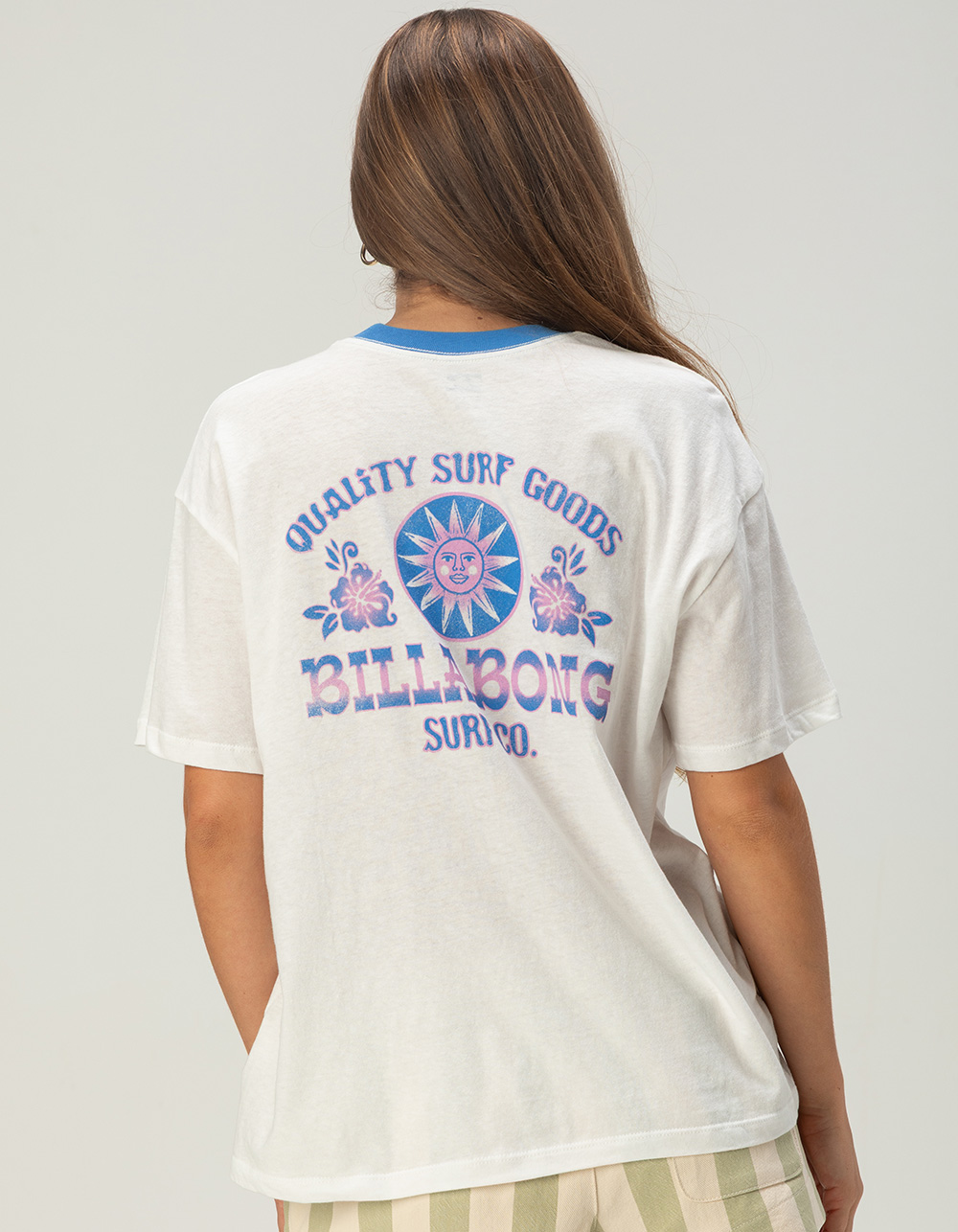 BILLABONG Sun Echoes Womens Boyfriend Tee - WHITE