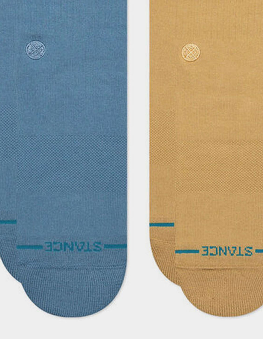 STANCE Icon 3 Pack Mens Crew Socks - BROWN/BLUE