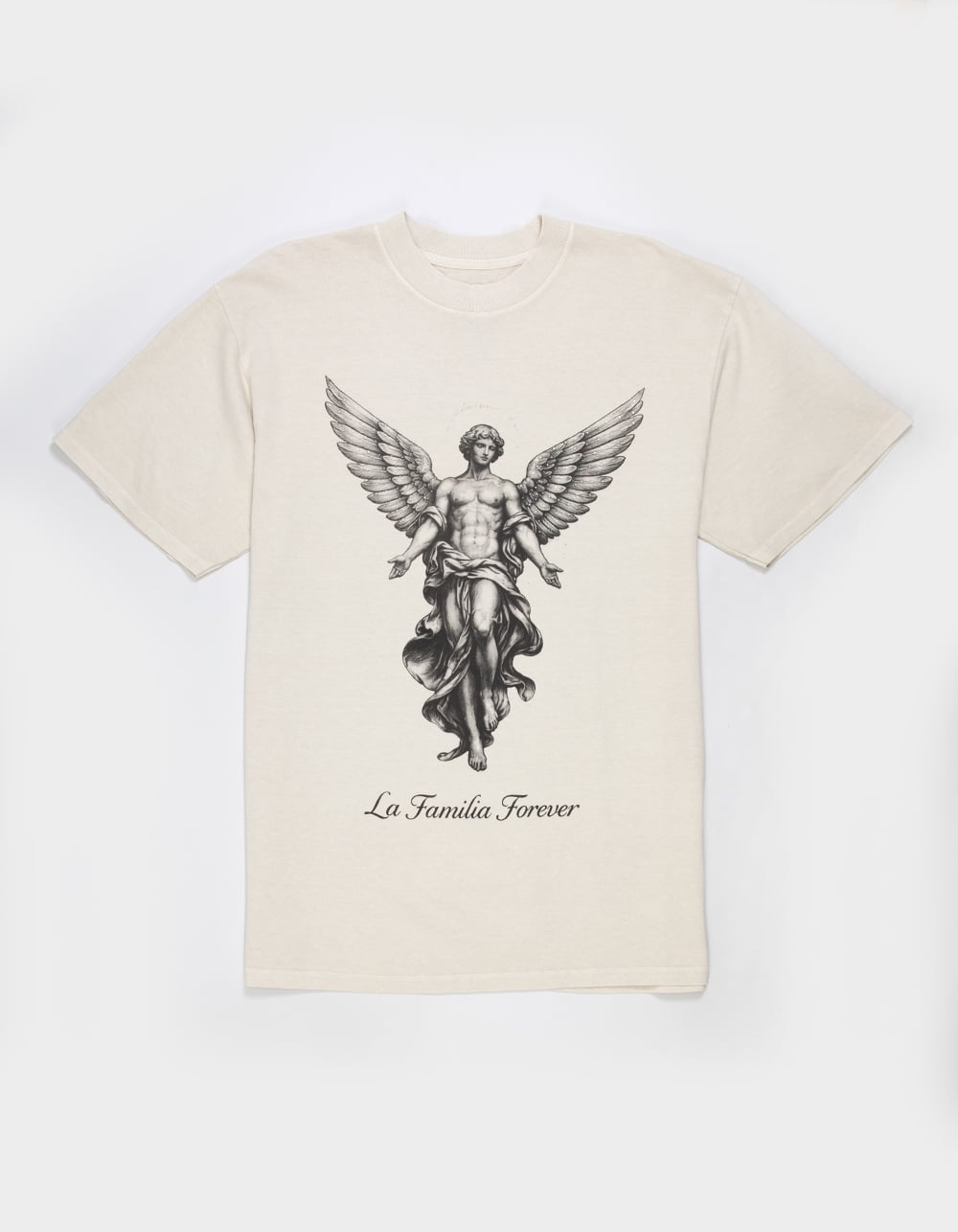 LA FAMILIA Guardian Mens Boxy Tee - OFF WHITE