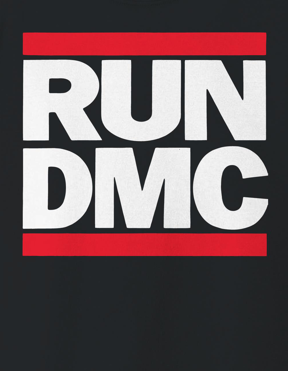 RUN DMC Classic Logo Unisex Kids Tee - BLACK