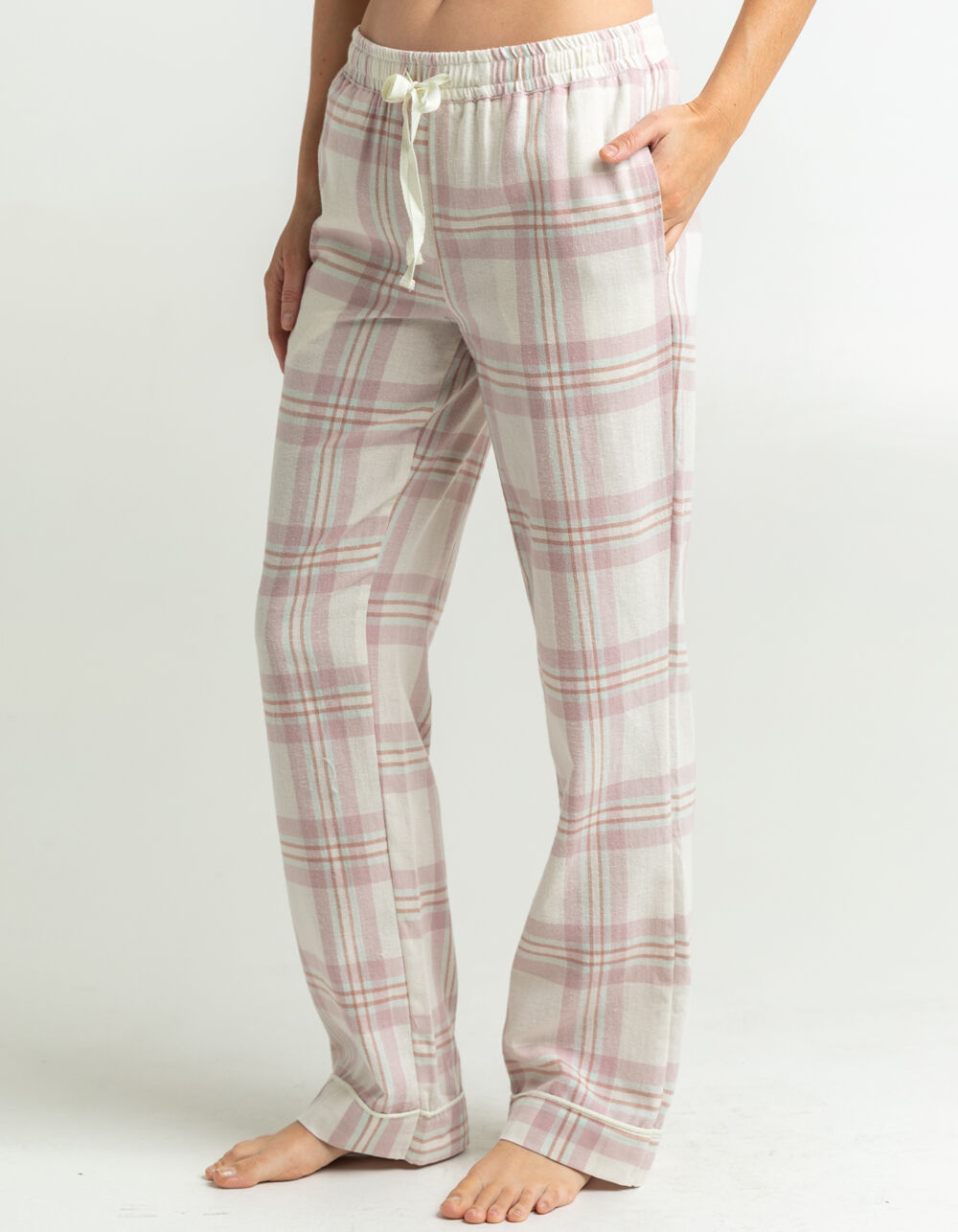 SKY AND SPARROW Womens Plaid PJ Pants PINK COMBO Tillys
