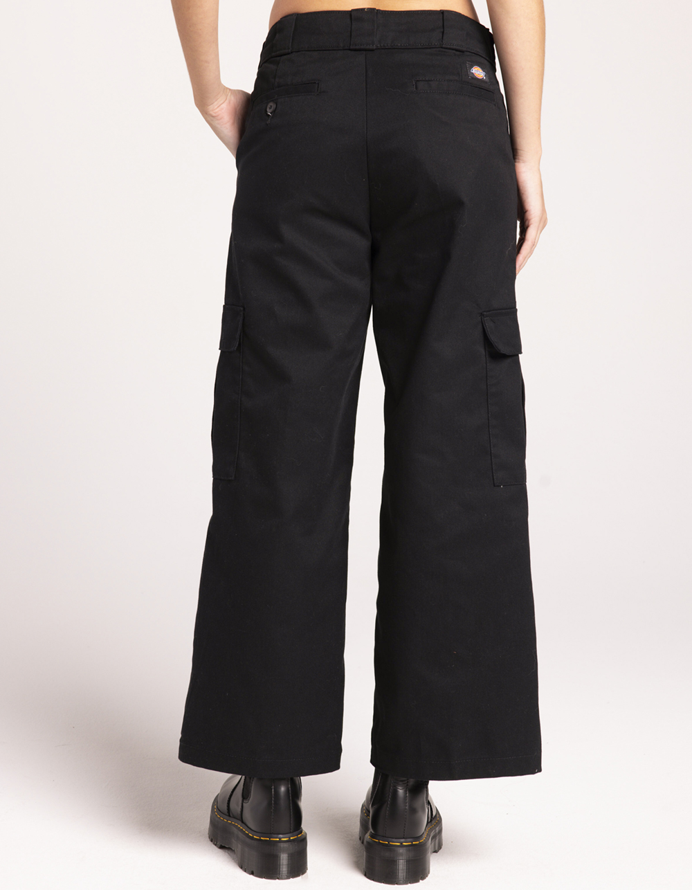 DICKIES Womens Crop Cargo Pants WASHED BLACK Tillys