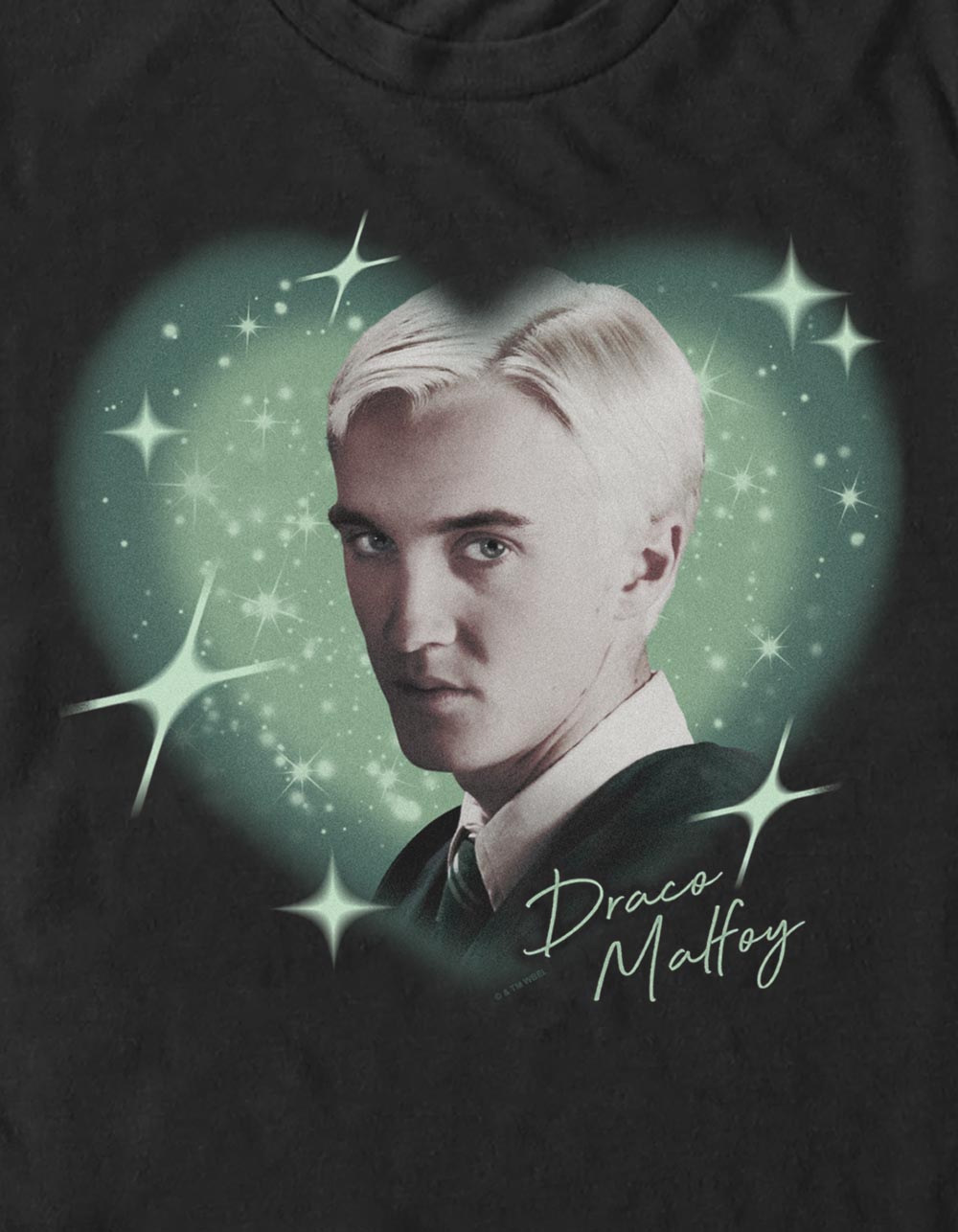 HARRY POTTER Draco Malfoy Heart Unisex Tee - BLACK