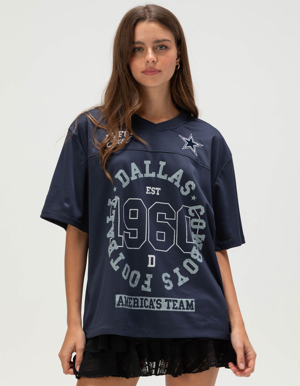 THE WILD COLLECTIVE Dallas Cowboys Womens Jersey - BLUE