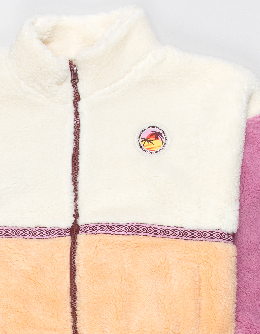RIP CURL Surf Revival Girls Polar Fleece Jacket - Cream Combo