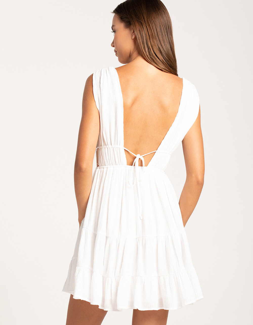 WHITE - Tiered Dress Womens | COTTON CANDY Tillys Short LA