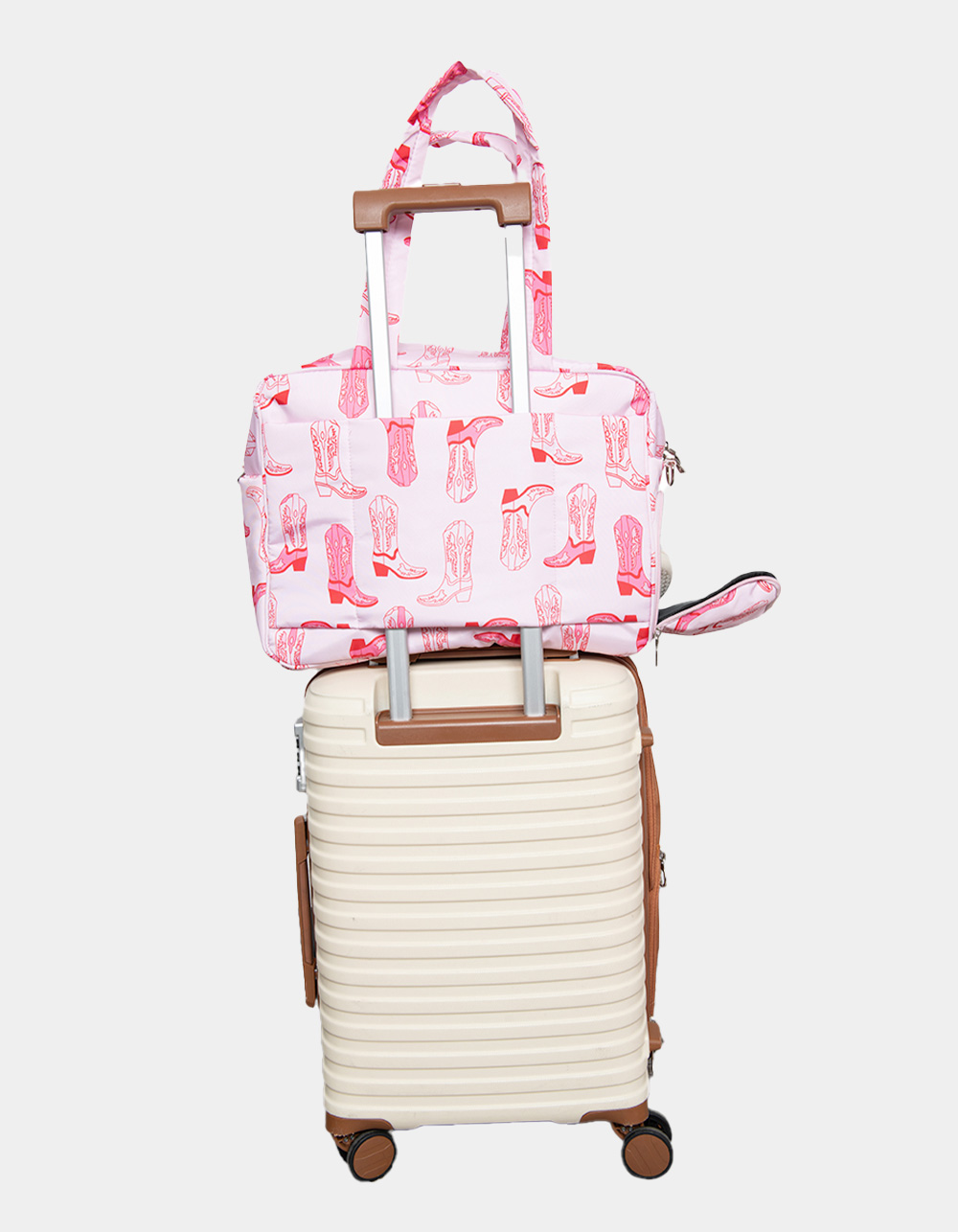 KATYDID Western Boots Weekender Bag - LIGHT PINK