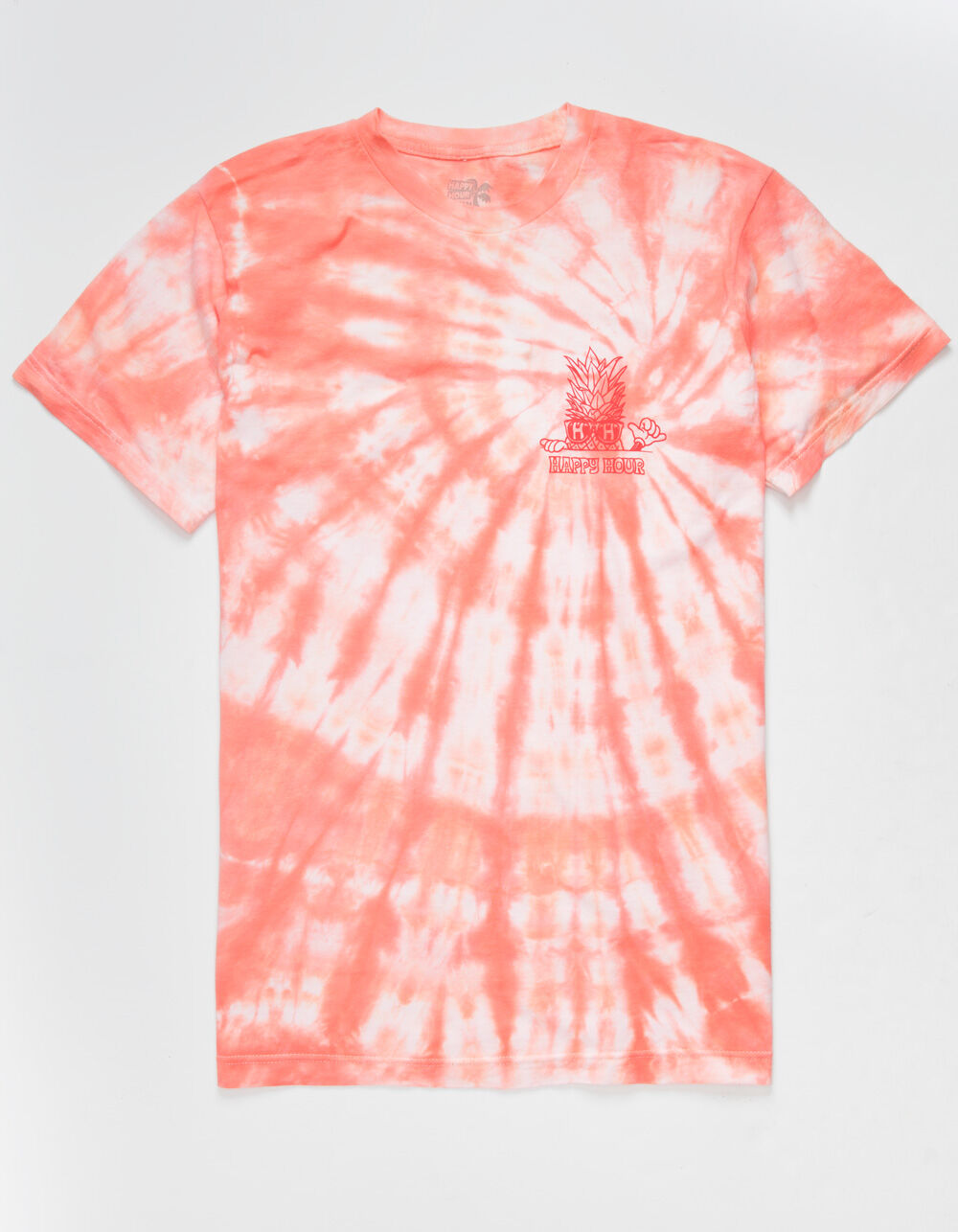 HAPPY HOUR Pineapple Mens Coral T-Shirt - CORAL | Tillys
