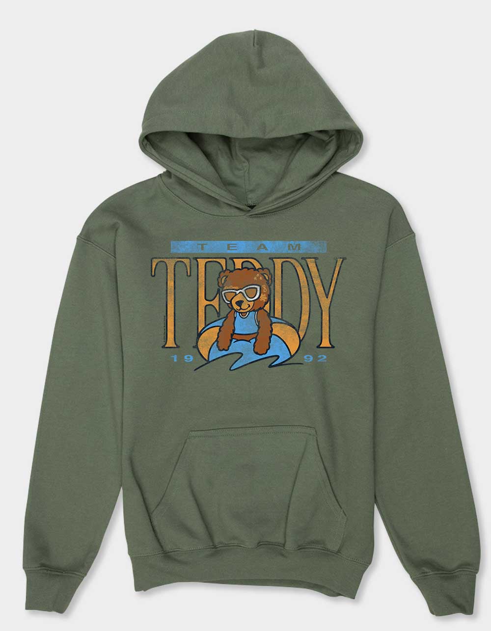 Teddy SWIMS Team Unisex Kids Hoodie - MILITARY