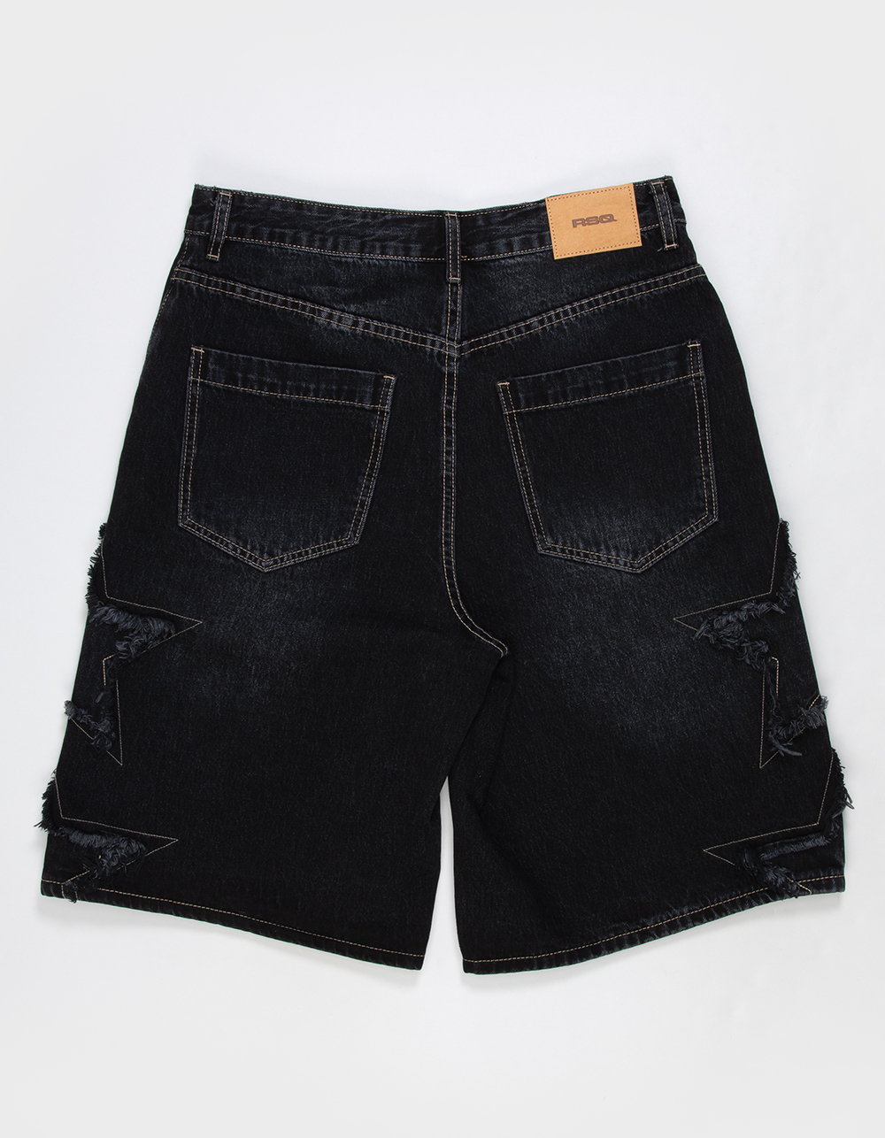 RSQ Mens Baggy Applique Jorts - WASHED BLACK