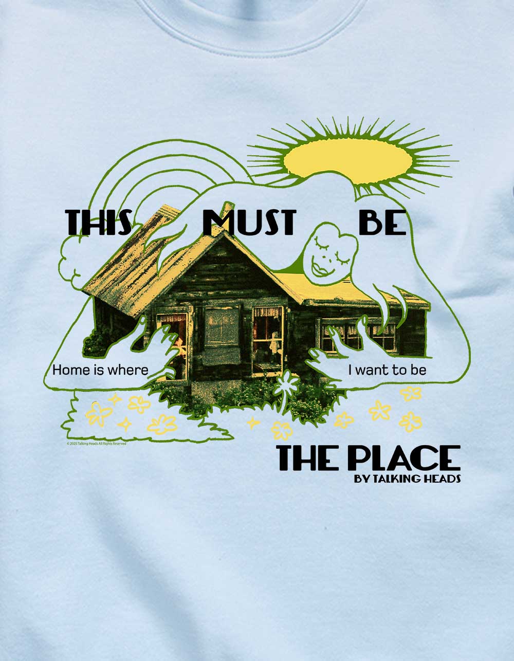 TALKING HEADS This Must Be The Place Unisex Crewneck Sweatshirt - LIGHT BLUE