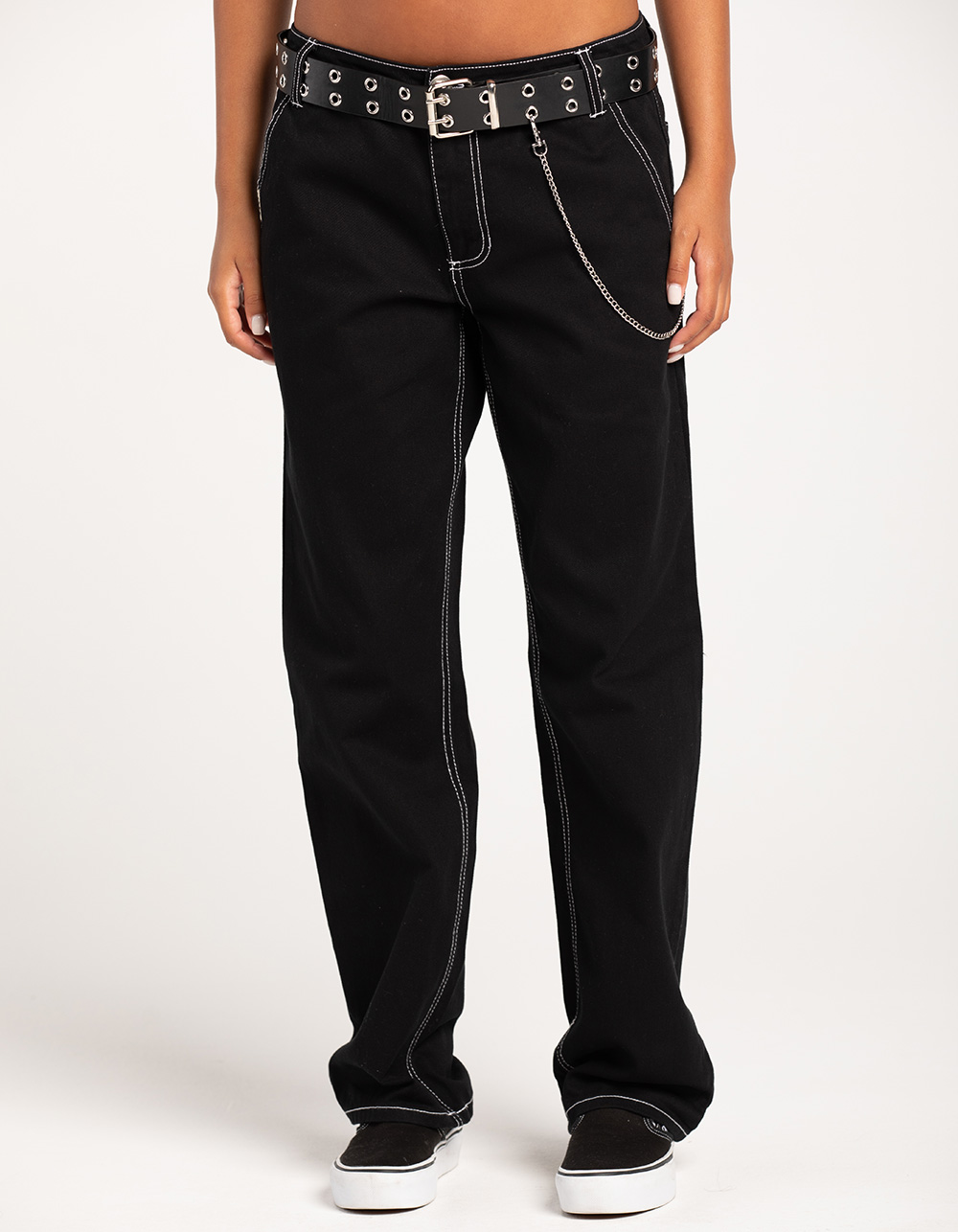 FIVESTAR GENERAL CO. Belted Service Womens Pants - BLACK
