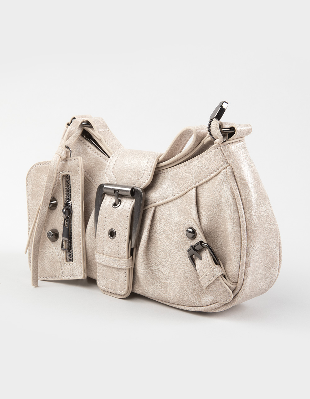 Mini Buckle Shoulder Bag - IVORY