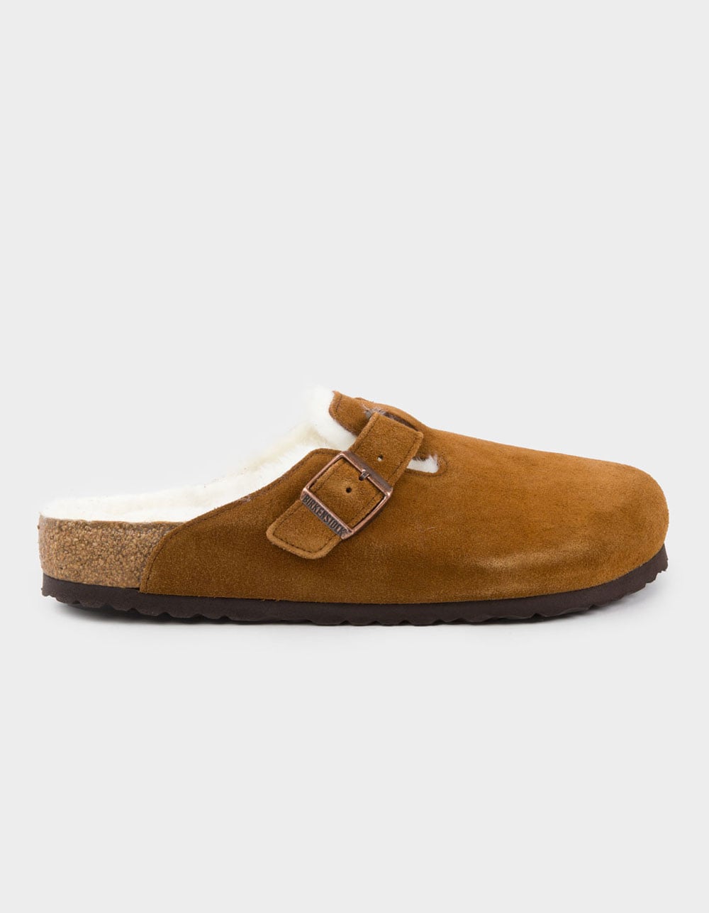 BIRKENSTOCK Boston Shearling Mens Clogs - CAMEL