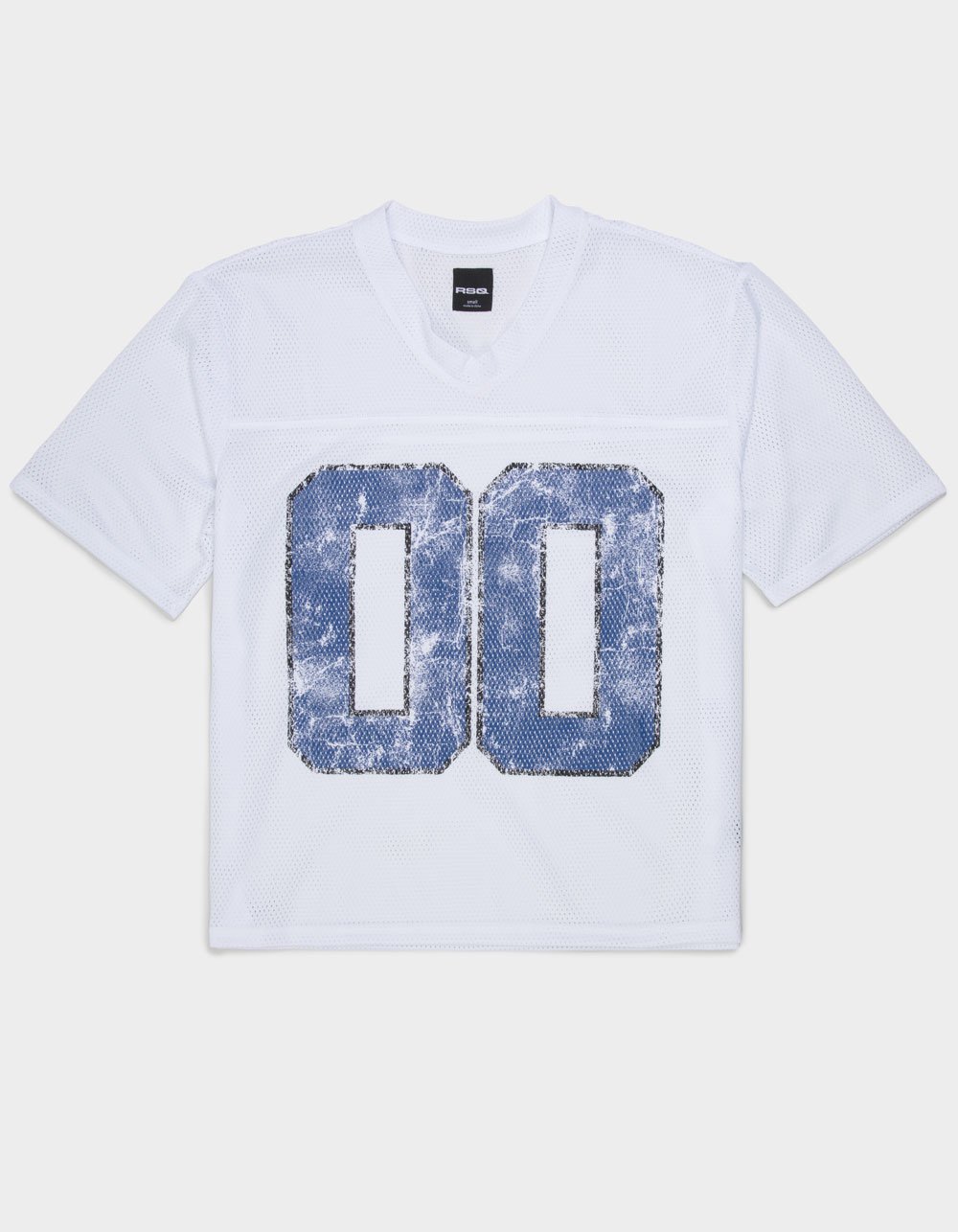 RSQ Mesh Boxy Football Jersey - WHITE