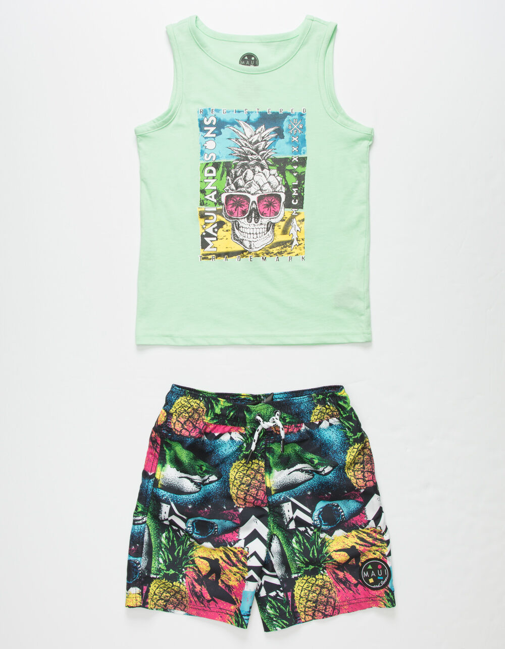 MAUI AND SONS Wild Shark Little Boys Tank & Boardshorts Set (47
