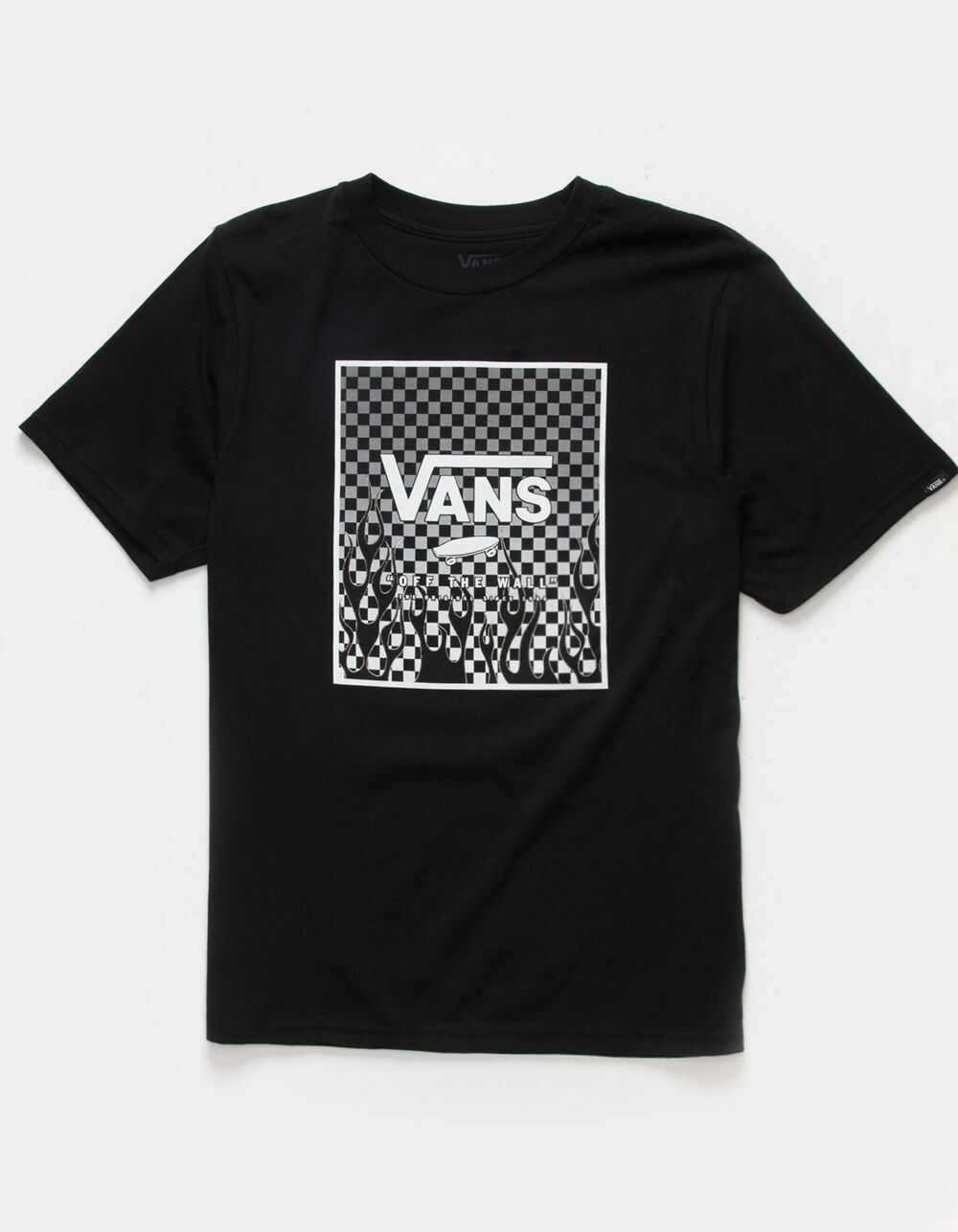 VANS Print Box Flames Boys Tee - BLACK | Tillys