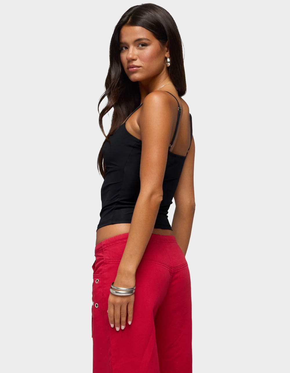 EDIKTED Pyper Twisted Tank Top - BLACK